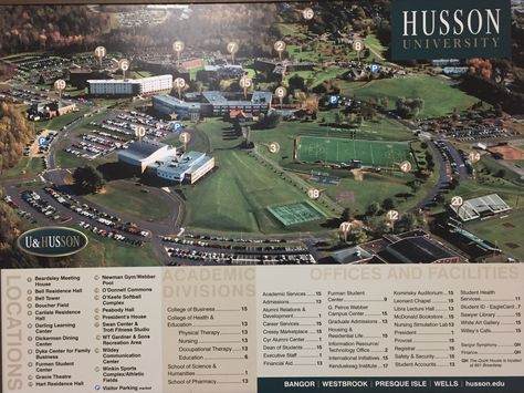 Husson University campus map Husson University, College Plan, Campus Map, College Planning, University Campus, Maine, University, Germany, Map