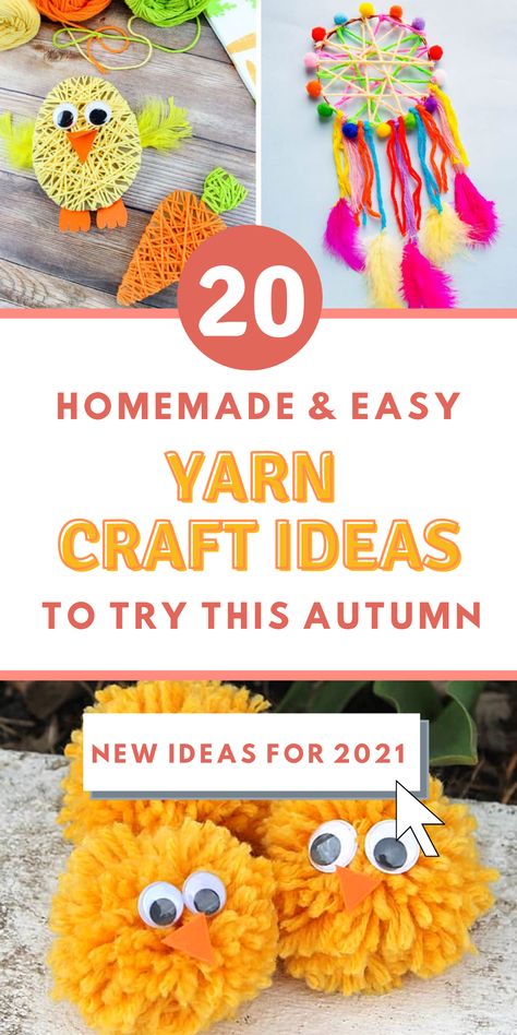 Y Is For Yarn Craft Preschool, Yarn And Balloon Crafts, Cardboard And Yarn Crafts, Yarn Crafts For Kindergarten, Yarn And Glue Crafts, Craft With Thread Easy Diy, Crafts For 1st And 2nd Graders, No Knit Yarn Crafts, Garfield Crafts For Kids