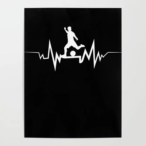 Soccer Heartbeat, Soccer Tattoos, Cristino Ronaldo, Barcelona Football, John John, Art Poster Prints, Football Lovers, Design Cool, Tattoo Sleeve Designs