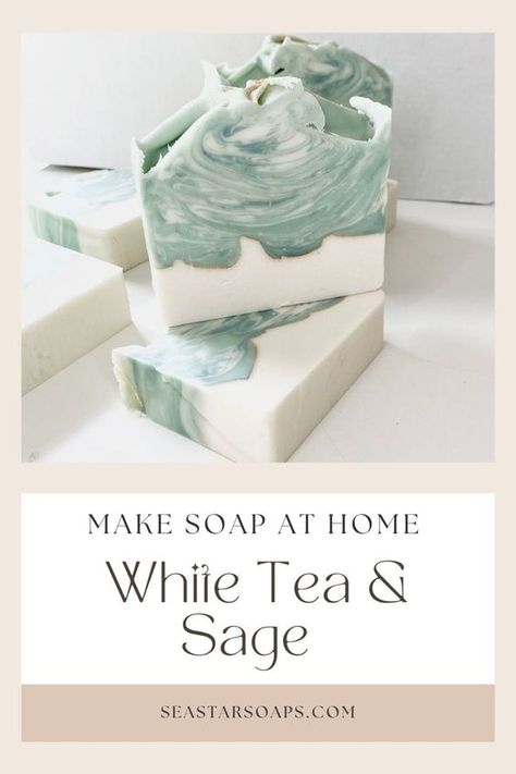 Homemade Soaps With Essential Oils, Soap Making Techniques, Vegan Soap Recipe Diy, Diy Soap Designs, Homemade Soap Bars Recipe, Sage Soap Recipe, Gardeners Cold Process Soap Recipe, Soap Tutorial Videos, Diy Natural Soap Recipes