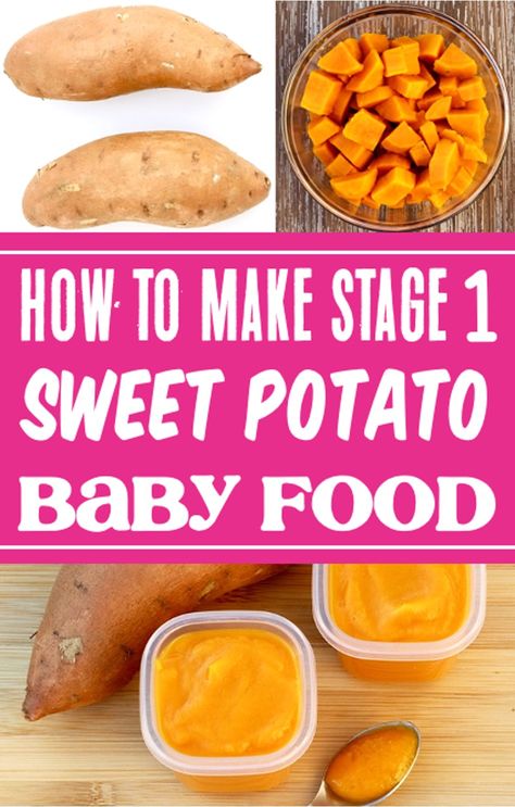 Sweet Potato Baby Food Recipe Sweet Potato Baby Food Recipe, Sweet Potato Puree Baby, Sweet Potatoes For Baby, Baby Food Recipes Stage 1, Sweet Potato Baby Food, Easy Homemade Baby Food, Baby Food Recipe, Boiling Sweet Potatoes, Freeze Sweet Potatoes