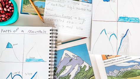 Mountain (Alpine) Biome Unit Study – Little School of Smiths Mountain Unit Study, Watercolor Mountains Tutorial, Biomes Activities, Science Curriculum, Biome, Unit Study, Homeschool Science, Physical Science, Kids Writing