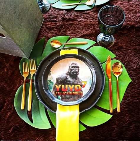 King Kong Vs Godzilla Birthday Party Decorations, King Kong Party Ideas, King Kong Vs Godzilla Birthday Party, King Kong Birthday Party, Godzilla Party, Godzilla Birthday Party, King Kong Skull Island, Rocket Birthday, Godzilla Birthday