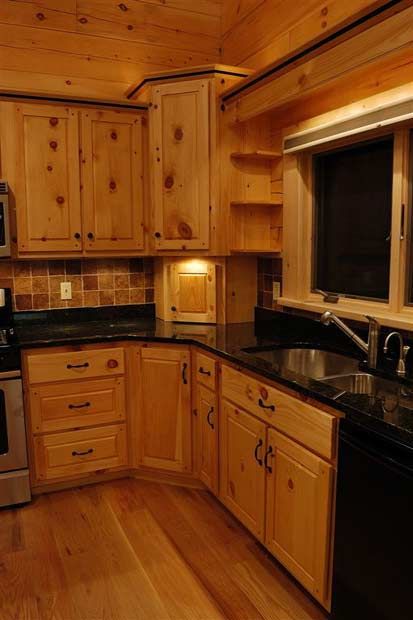 Kitchen With Wooden Cabinets, Knotty Pine Kitchen Cabinets, Knotty Pine Cabinets, Knotty Pine Kitchen, Pine Kitchen Cabinets, Kitchen Cabinet Trends, Pine Cabinets, Ranch Homes, Kitchen Updates