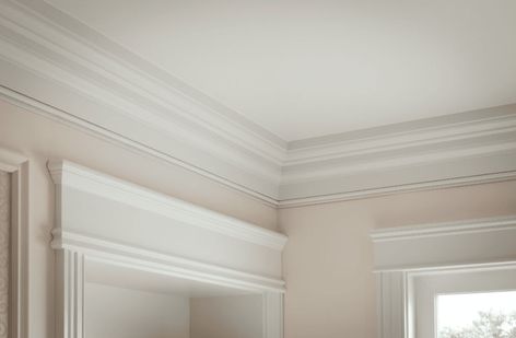 Crown Molding Sizes & Dimensions: Everything You Should Know | The Finished Space Ceiling Crown Molding, Wood Crown Molding, Molding Ceiling, Ceiling Trim, Shiplap Ceiling, Crown Moulding, Panel Moulding, Wood Molding, Wall Molding