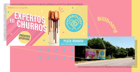 Churrology Churros and snacks. Visual Identity on Behance Mexican Treats, Branding Identity, Corporate Branding, Visual Identity, Mood Boards, Brand Identity, Coffee Shop, Im Not Perfect, Branding