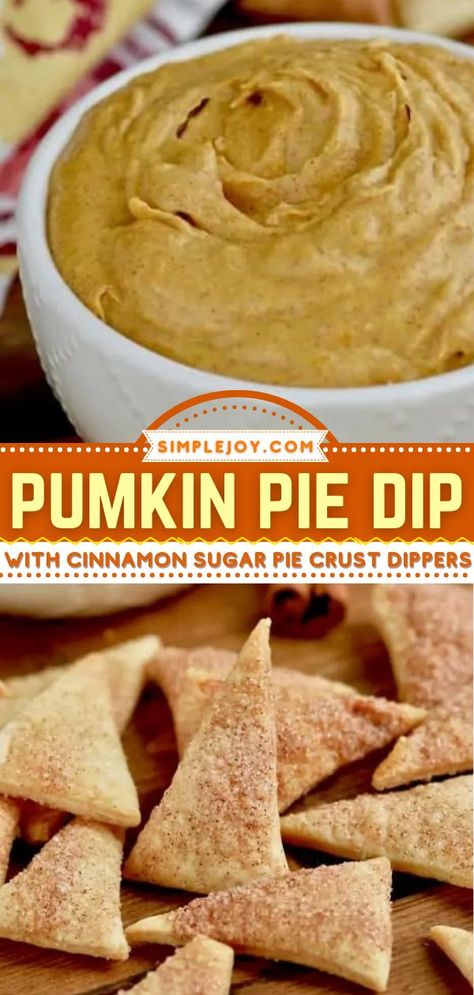 Pumpkin Pie Dip with Cinnamon Sugar Pie Crust Dippers, fall, pumpkin recipes, desserts Pumpkin Pie Dip With Cinnamon Chips, Pumpkin Pie Dip With Pie Crust Chips, Easy Pumpkin Dip With Cream Cheese, Pumpkin Pie Dip With Cream Cheese, Cream Cheese Pumpkin Dip, Pillsbury Pie Crust Ideas, Pumpkin Dip With Cream Cheese, Pumpkin Pie With Cream Cheese, Pie Crust Dippers