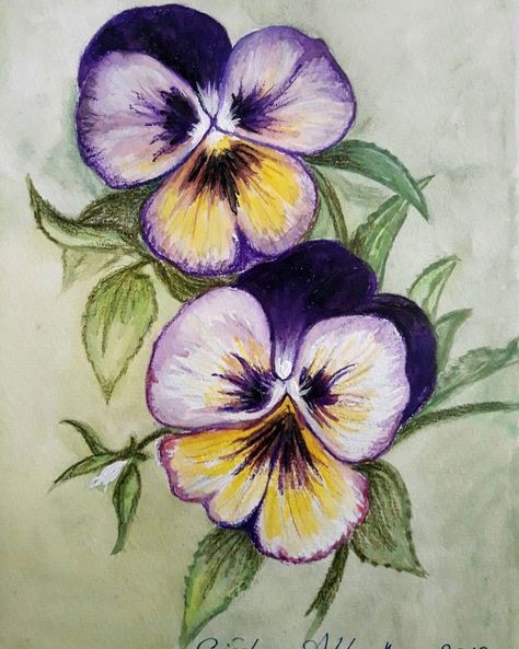 Loose Watercolor Flowers, Fall Canvas Painting, Painting Flowers Tutorial, Flower Line Drawings, Flower Painting Canvas, Pansies Flowers, Watercolor Flower Art, Watercolor Painting Techniques, Nature Art Painting