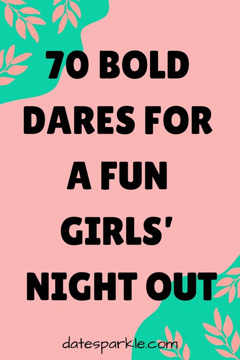 Girls’ night out is all about fun, laughter, and creating memories that last a lifetime. But why not add a dash of daring to the mix? This list of 70 exciting dares is crafted to transform any ordinary evening into an unforgettable adventure. Whether you’re hitting the town, enjoying a cozy gathering at home, or exploring somewhere new, these dares will ensure everyone in your group can participate in the fun and maybe even step out of their comfort zones. Get ready to challenge your friends—and Crazy Dares To Do With Friends, Funny Dares For Adults, Things To Do When Drunk With Friends, Drinking Dares List, Fun Dares To Do With Friends, Dares To Do With Friends, List Of Dares, Drink Or Dare, Crazy Dares