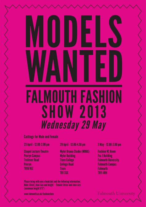 Fashion show models wanted poster Model Wanted Poster, Catwalk Tips, Model Casting Call, Male Chest, Fashion Catwalk, Model Casting, Wanted Poster, Models Needed, Models Wanted