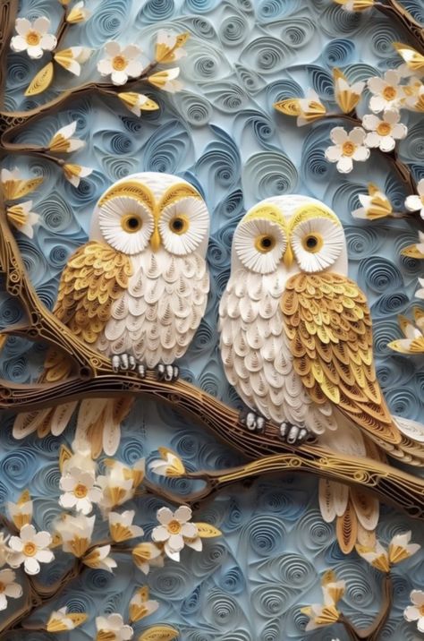 Quilled Butterfly Pattern, Paper Quilling Owl, Quiling Paper Ideas, Quilled Owl, Quilling Flowers Tutorial, Quilling Butterfly, Quilling Animals, Arte Quilling, Paper Quilling For Beginners