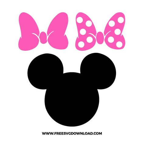 Minnie Mouse Cricut Ideas, Minnie Mouse Template, Minnie Mouse Printables, Minnie Mouse Cupcake Toppers, Minnie Mouse Silhouette, Minnie Mouse Svg, Minnie Mouse Birthday Party Decorations, Minnie Mouse Cupcakes, Idee Cricut