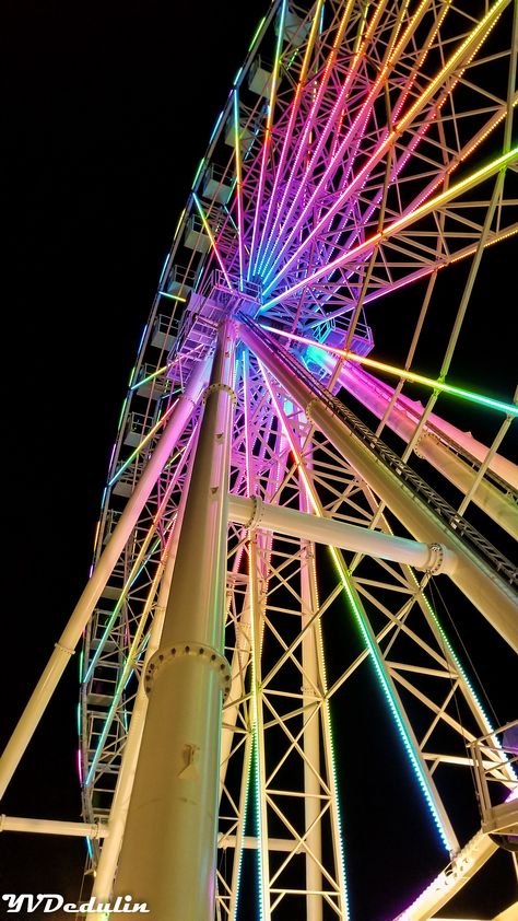 Ferris Wheel Night At Steel Pier. Atlantic City, New Jersey Funfair Aesthetic, Ferris Wheel At Night, Photography 4k, Carnival Lights, Atlantic City New Jersey, Ferris Wheels, Amusement Park Rides, Fun Fair, Night Vibes