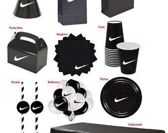 Nike 1st Birthday Party Ideas, Nike Vs Adidas Party Ideas, Nike Theme Party Decorations, Nike 1st Birthday Party, Nike Decorations Party, Nike Bday Party Ideas, Nike First Birthday Theme, Nike Birthday Party Ideas Decoration, Nike Balloons