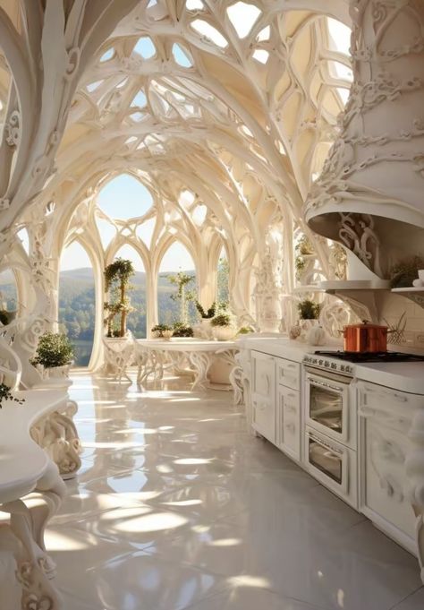 Realm Aesthetic, Celestial Realm, Dream House Aesthetic, Fantasy Architecture, Room Aesthetics, Dream Life House, Elf Clothes, Attic Bedroom, Princess House