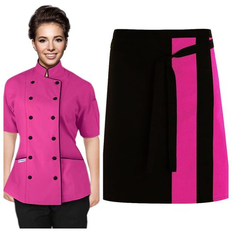 Chef Jackets Design, Women's Chef Jacket, Chef Outfit, Women Chef, Chef Costume, Culinary Chef, Chef Jackets, Chef Clothes, Female Chef