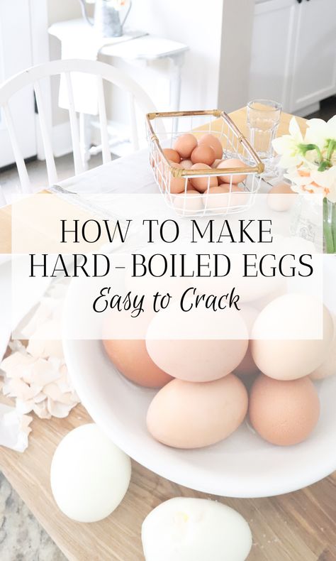 Easy Peel Perfect Hard Boiled Eggs - The Duvall Homestead Hard Boiled Eggs Easy, Homestead Farmhouse, Easy Hard Boiled Eggs, Hard Boiled Egg Recipes, Making Hard Boiled Eggs, Perfect Hard Boiled Eggs, Perfect Healthy Breakfast, Easter Brunch Food, Stove Top Recipes