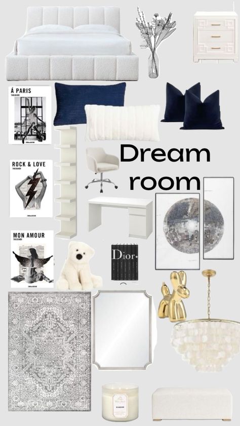 #room #dream #teen Dark Blue Room Aesthetic, Blue Room Aesthetic, Dark Blue Room, Navy Room Decor, Blue Themed Bedroom, Comfy Room Ideas, Dark Blue Rooms, Room Wishlist, Room Redesign