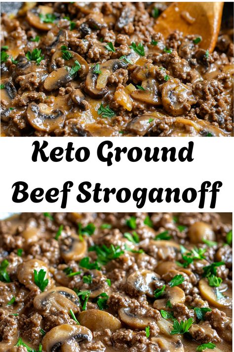 Low Carb Dinner Recipes With Ground Beef Keto Hamburger Stroganoff Recipe, Keto Meals With Stew Meat, Keto Hamburger Meals Ground Beef, Hamburger Meat Recipes Low Card, Keto Friendly Beef Recipes, Keto Hamburger Stroganoff, Low Carb Hamburger Dinner Recipes, Thm Beef Recipes, Quick Low Carb Ground Beef Recipes