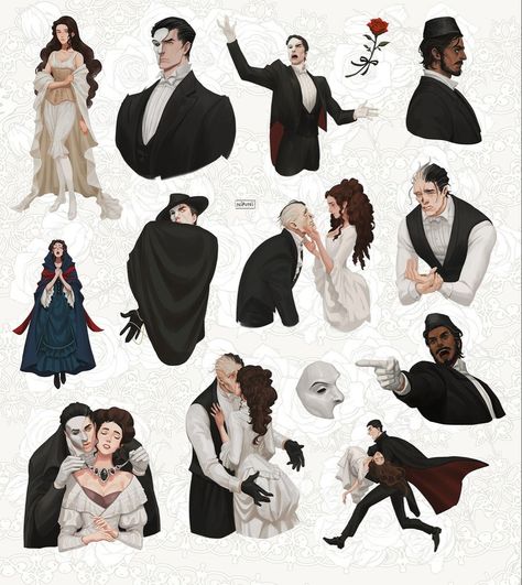 Phantom Illustration, Victorian Sketches, Opera Ghost, Gaston Leroux, Music Of The Night, The Phantom Of The Opera, Time Princess, Phantom 3, Musical Art