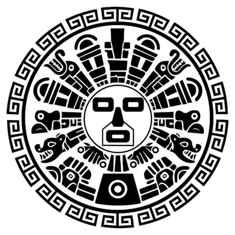 Dios sol inca inti | Premium Vector #Freepik #vector #logo-maya #sol-maya #simbolos-mayas #cultura-maya Inca Symbols Peru, Inca Symbols, Mayan Circle, Inca Art, St Michael Tattoo, Aztec Drawing, Circular Tattoo, Art Competition Ideas, Mayan Tattoos