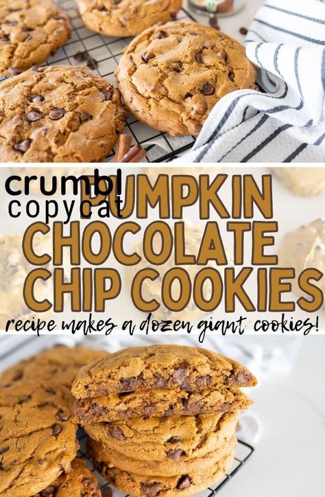 Crumbl Pumpkin Chocolate Chip Cookie - Cooking With Karli Crumbl Cookie Copycat Pumpkin Chocolate Chip, Pumpkin Oreo Chocolate Chip Cookies, Jessie James Decker Pumpkin Chocolate Chip Cookies, Crumble Cookie Copycat Recipe Pumpkin Chocolate Chip, Crumble Pumpkin Chocolate Chip Cookies, Carmel Pumpkin Cookies Crumbl, Crumble Cookie Copycat Recipe Pumpkin, Cookies With Karli, Crumbl Cookie Copycat Pumpkin