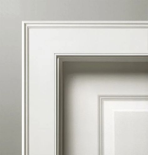 Help!  How do we get this moulding? Closet Door Trim, Door Trim Ideas Moldings, Modern Door Casing, Shaker Door Trim, Door Casing Ideas, Craftsman Trim, Panel Molding, Trendy Door, Window Casing