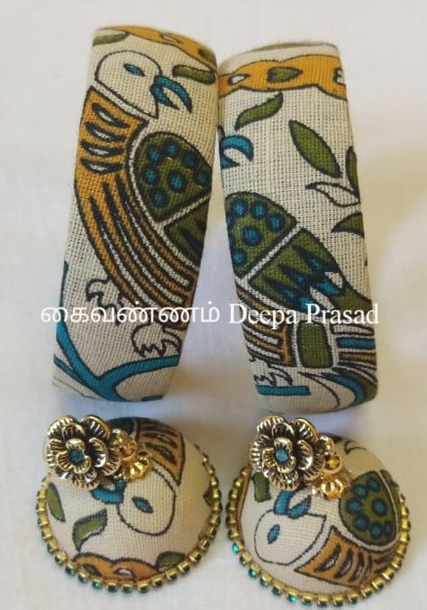 Fabric Bangles Handmade, Cloth Bangles, Fabric Bracelets Diy, White Bangles, Cloth Earrings, Cloth Jewellery, Fabric Bangles, Oxidized Jewellery, Silk Thread Bangles Design