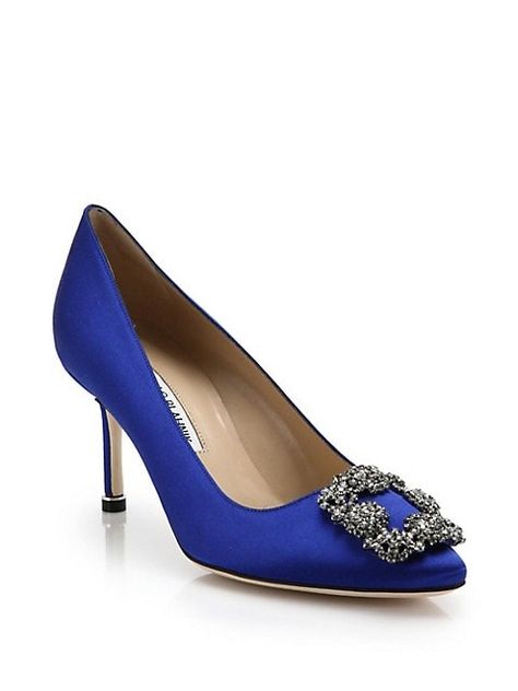 https://image.s5a.com/is/image/saks/0400086737580_BLUE?wid=480&hei=640&qlt=90&resMode=sharp2&op_usm=0.9,1.0,8,0 Manolo Blahnik Blue, Shoes Manolo Blahnik, Formal Pumps, Manolo Blahnik Pumps, Grey Pumps, Manolo Blahnik Black, Manolo Blahnik Hangisi, Beige Pumps, Lace Pumps