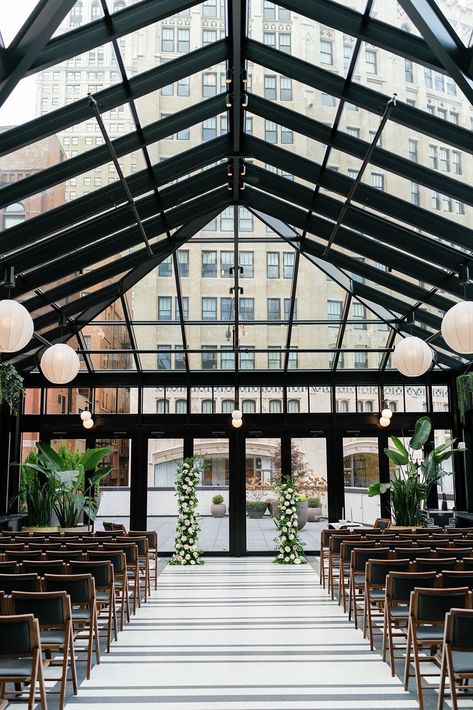 Brittany + Connor - Shinola Hotel Wedding Bowery Hotel Wedding, The Bowery Hotel Wedding, Shinola Hotel Wedding, Shinola Wall Clock, Shinola Hotel, Shinola Hotel Detroit, Altar Flowers Wedding, Altar Flowers, Champagne Tower