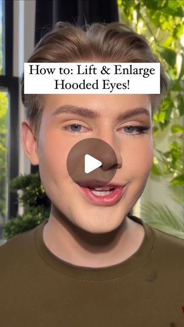 Trevor Barrett on Instagram: "Hooded Eye Tips are always my most requested topic, so bumping up this video on how to lift & enlarge hooded eyes!🥰 What would you like to learn about next??🩵  Steps from the video:    Grab a packing brush & a light shadow/powder  Apply starting from under your outer corner, extending up & out  Apply through your inner corner & inner Lid to brighten  2. Take a medium Blending Brush & matte brown transition  Apply through the outer 1/2 of your crease Blend up & out, avoiding the lid  3. Define the eyes with liner, I find a detail brush & shadow is easiest  Tap along the outer 1/2 of your lash line, following guide to create wing  4. Make the eyes larger with a light cream eyeliner in the waterline  5. Lift the eyes further with a 1/2 lash (tutorial on my page Wing Liner On Hooded Eyes, Makeup For Heavy Eyelids Hooded Eyes, Eye Makeup Brown Hooded Eyes, Wing Liner Hooded Eyes, Outer Corner Eyeliner, Eyelash For Hooded Eyes, Wing Eyeliner Hooded Eyes, Siren Eye Makeup For Hooded Eyes, How To Line Hooded Eyes