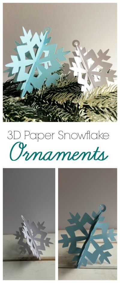 Christmas Snowflakes Crafts, 3d Paper Snowflakes, Diy Christmas Snowflakes, Snowflakes Ornaments, 3d Snowflake, Paper Snowflakes Diy, Christmas Snowflakes Decorations, 3d Snowflakes, Snowflake Craft