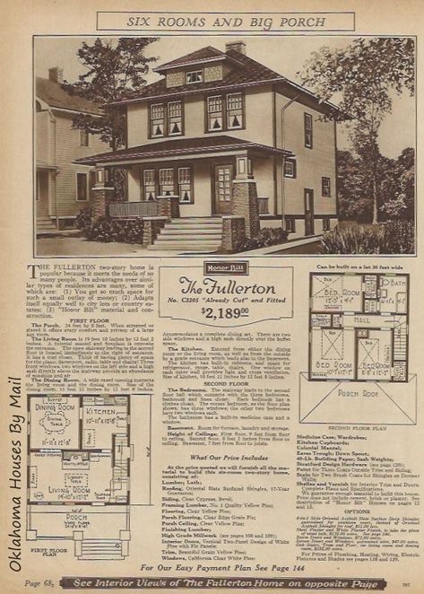 item image #116 Foursquare House Plans, Square Houses, Foursquare House, Sears Kit Homes, Four Square Homes, Square House Plans, American Foursquare, Vintage Floor Plans, Big Porch