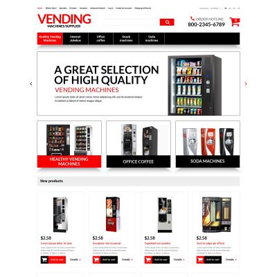 Vending Machines Store  osCommerce Theme Vending Machine Website, Food Machine, Soda Machines, Vending Machines, Shopify Website, Office Coffee, Machine Shop, Vending Machine, Design Website