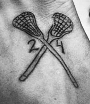 Cool lacrosse tattoo Lacrosse Tattoo Ideas, Lacrosse Tattoo, Lacrosse Cupcakes, Aj Tattoo, Lacrosse Outfits, Lacrosse Party, Easy Tattoos To Draw, Easy Tattoos, Lacrosse Shirts