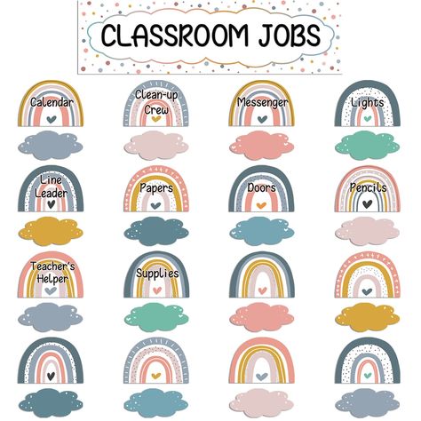 Kindergarten Classroom Decor Printables, Class Jobs Chart, Classroom Names, Classroom Helper Chart, Classroom Jobs Chart, Classroom Jobs Bulletin Board, Decor For Classroom, Classroom Jobs Display, Classroom Job Chart