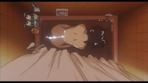 Blue Bathtub, Satoshi Kon, Perfect Blue, Blue Anime, 90s Anime, 애니메이션 캐릭터, Black Hole, Film Stills, Anime Movies