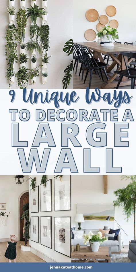 Large Blank Wall Ideas Living Rooms, Large Wall Decor Living Room, Dining Wall Decor, Gallery Wall Bedroom, Wall Decor Design, Large Wall Decor, Dining Room Walls, Design Living Room, Decor Living Room