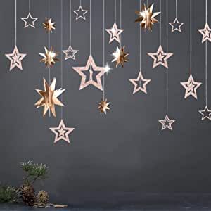 Rose Gold Party Decor, Streamer Backdrop, Circle Garland, Star Banner, Boy Girl Room, Birthday Decorations Kids, Gold Party Decorations, Banner Birthday, Star Garland