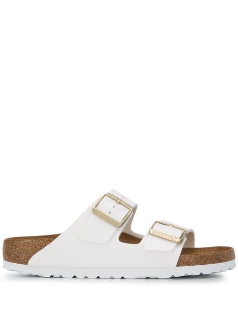 Birkenstock White Sandals, White Berken Stocks, Birkin Stocks Sandals, Berkinstock Sandals Outfit, Wedding Birkenstocks, Berkin Stocks, White Birkenstock Outfit, White Birks, Gold Birkenstocks