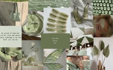 Wallpaper Laptop, Green Aesthetic, Green And White, Aesthetic Wallpaper, Desktop Wallpaper, Sage Green, Laptop, Wallpapers, Collage