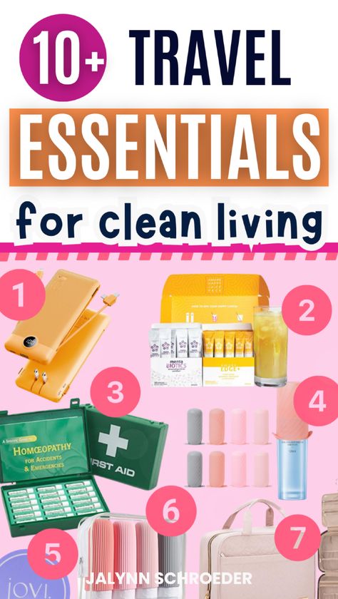 Check out the ultimate travel essentials list for women! From portable chargers to a handy travel essentials kit, these items will keep you prepared and organized while on the go. With leak-proof covers, travel-size bottles, and pain-relieving Jovi patches, you'll be ready for anything during your next trip. Ideal for carry-ons and travel essentials airplane tips! Boost Seratonin, Airplane Tips, Gallbladder Flush, Portable Chargers, Brain Connections, Skin Quiz, Travel Essentials List, Travel Size Bottles, Essentials List