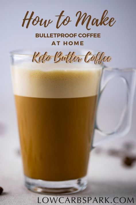 Bulletproof coffee is also called Fat coffee or Butter Coffee and it's a name used by the keto dieters for a special coffee drink high fat and low in carbs. Learn how to make a bulletproof coffee at home and enjoy the extra energy and health benefits. Butter Coffee Recipe, Fat Coffee, Ketogenic Breakfast, Fat Bomb Recipes, Best Keto Breakfast, Keto Coffee Recipe, Desayuno Keto, Coffee Ingredients, Fat Bomb