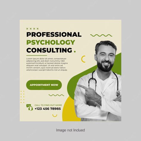 Premium Vector | Professional psychology consulting Psychology Courses, Man Illustration, Banner Ads Design, Display Ads, Creative Posters, Post Design, Banner Ads, Ad Design, Media Design