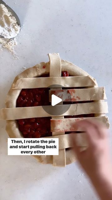 Erin Jeanne McDowell on Instagram: "Assembling the sour cherry pie with whole wheat crust. You can find both these recipes in the #bookonpie - I’ve been loving using the dough made with whole wheat pastry flour for my private classes because it contrasts a bit more with the butter, which comes in handy when I’m teaching. It’s a delicious pie dough - both Derek + my dad really liked it with the sour cherries 🍒❤️ What else do you want to know about weaving a lattice?" Erin Mcdowell, Whole Wheat Pastry Flour, Erin Jeanne Mcdowell, Sour Cherry Pie, Sour Cherries, Pastry Flour, Sour Cherry, Pie Dough, Delicious Pies