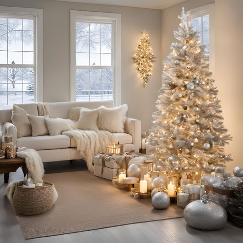 Red, green, plaid, wood, and neutral tones. Beautiful Christmas Living Room, Modern Christmas Decor Living Rooms, Winter Living Room Decor Cozy, Winter Wonderland Living Room, Christmas Living Room Decor Cozy, Living Room Decor For Christmas, Living Room Christmas Decor Ideas, Comfy Room, Living Room Christmas Decor