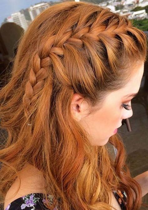 French Braid Headband, 70 Hairstyles, Hairstyle Braided, New Braided Hairstyles, Farewell Dresses, Side French Braids, Plaits Hairstyles, French Braid Hairstyles, Lob Hairstyle