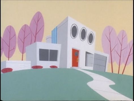 The Powerpuff Girls’ House Cute Headcanons, Powerpuff Girls Movie, Cartoon Houses, Professor Utonium, Jacques Tati, Movies Animated, Mojo Jojo, Cartoon House, Chocolate Chip Pancakes