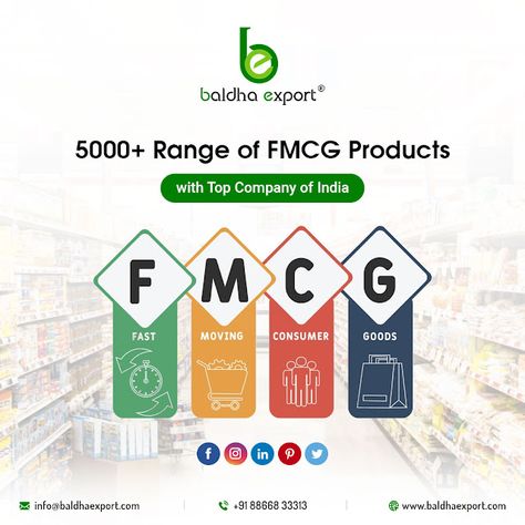 Baldha Export: 5000+ Range of FMCG Products Supermarket Products, Fast Moving Consumer Goods, Export Business, Super Market, Supply Chain, India, Range