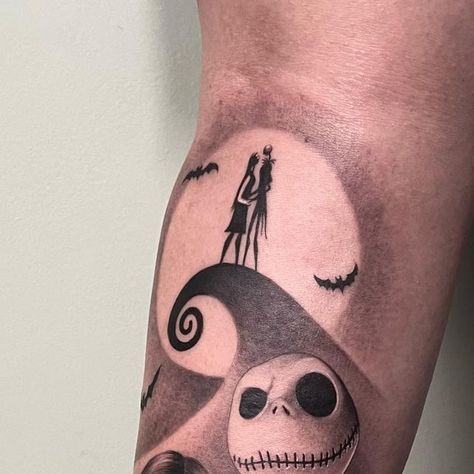 Jade Olivia Chauvin on Instagram: "The nightmare before Christmas • Some still shots from this super fun Tim Burton piece! • • • #blackwork #ink #inked #inkedup #tattoo #tattooart #tattooartist #tattooartists #tattoodo #tattooed #tattooer #tattooidea #tattooistartmag #tattooistartmagazine #tattoolife #tattoolover #tattoooftheday #tattoos #tattoos_of_instagram #tattooshop #tattoosleeve i#tattoosnob #tattoostudio #tattoowork #tattooworkers #tatuagem #thenightmarebeforechristmas #timburtontattoo Dark Shadows Tattoo Tim Burton, Tim Burton Sleeve Tattoo, Nightmare Before Christmas Tattoo Sleeve, The Nightmare Before Christmas Tattoo, Jade Olivia, Nightmare Before Christmas Tattoos, Tim Burton Tattoo, Nightmare Before Christmas Nails, Shadow Tattoo